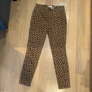 Polka dot print Madewell jeans - new! Never worn!!